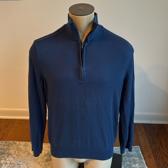 Banana Republic Men’s Extra Large Collared 1/4 Zip Up Silk Cashmere Long Sleeve - Picture 1 of 7
